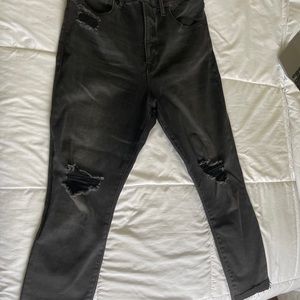 Good American black crop jeans
